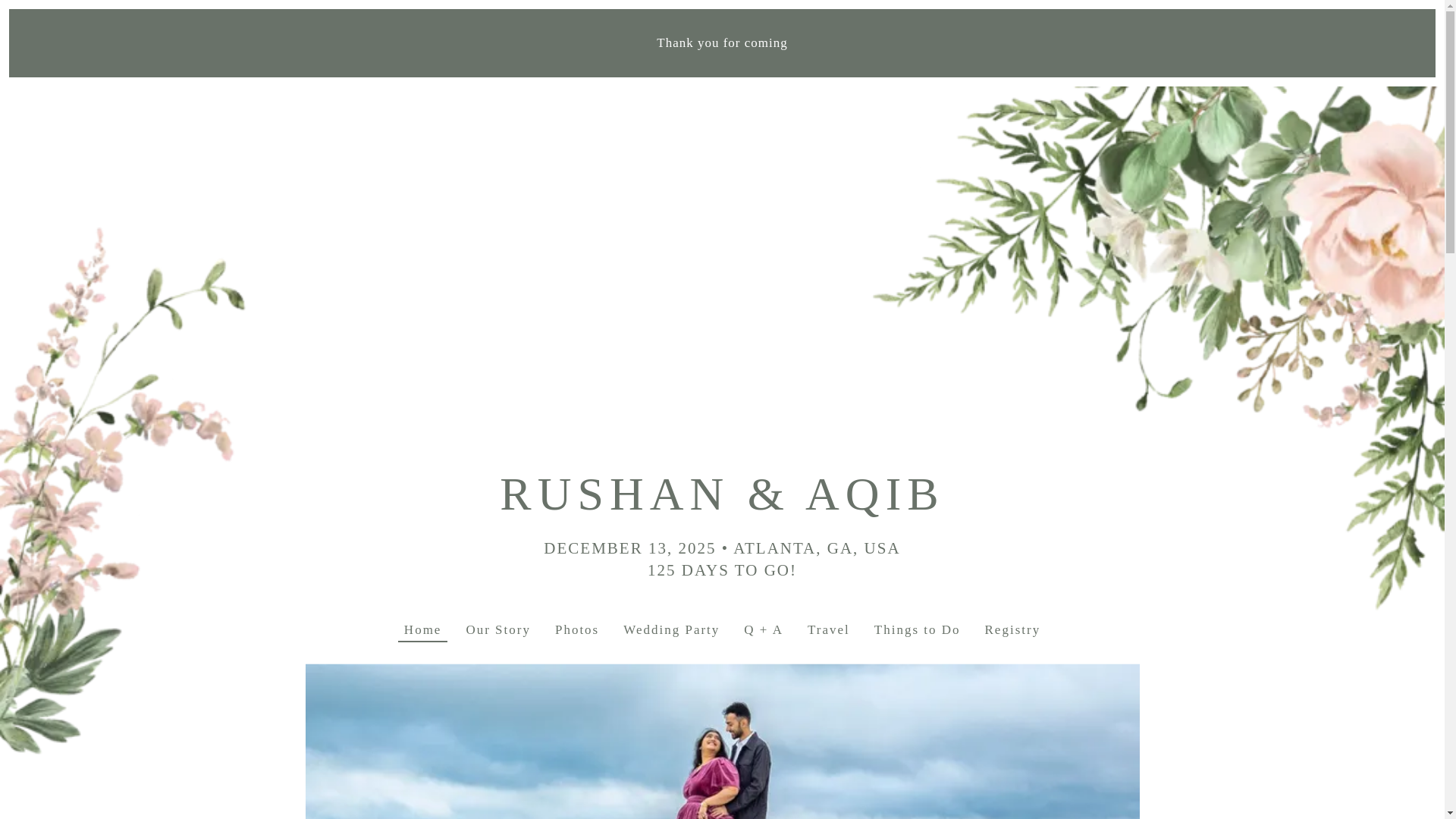 website screenshot of https://aqibwedsrushan.com/