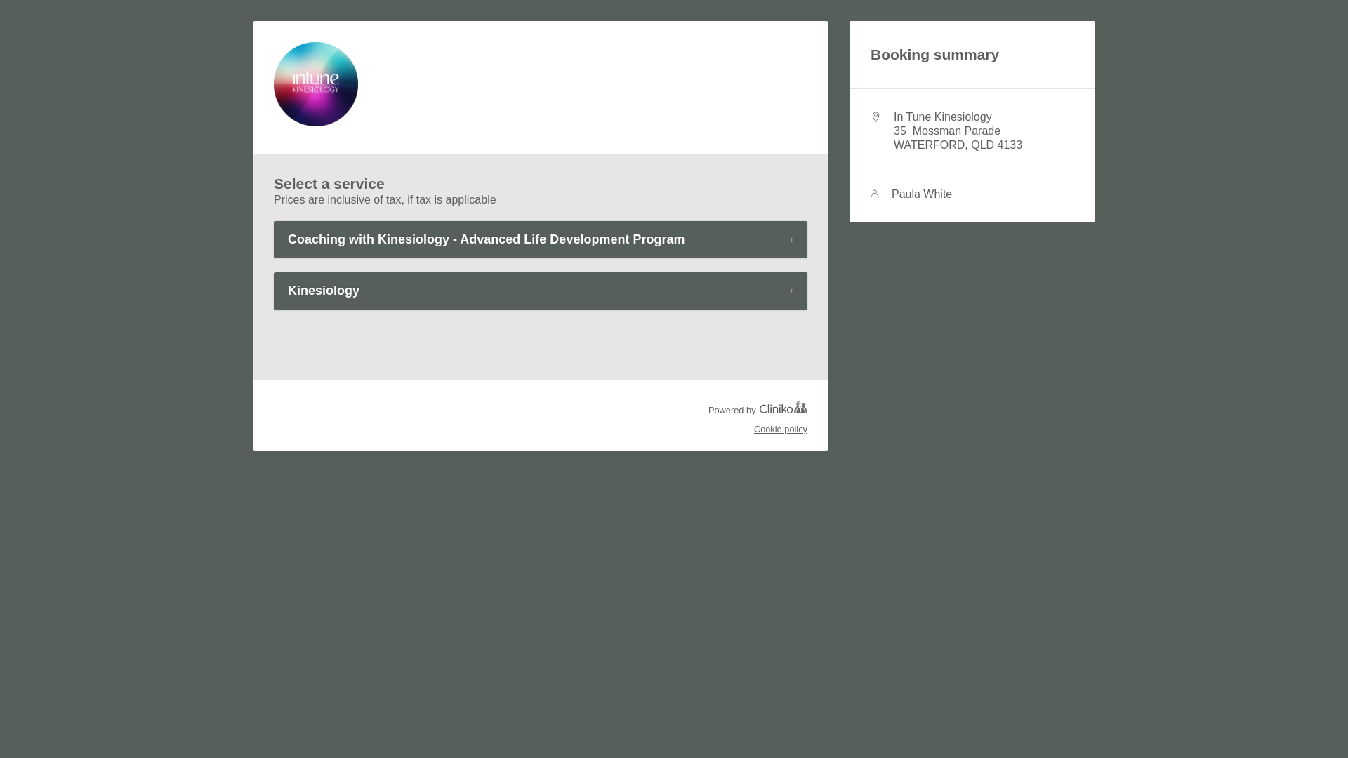 website screenshot of https://intunekinesiology.com/