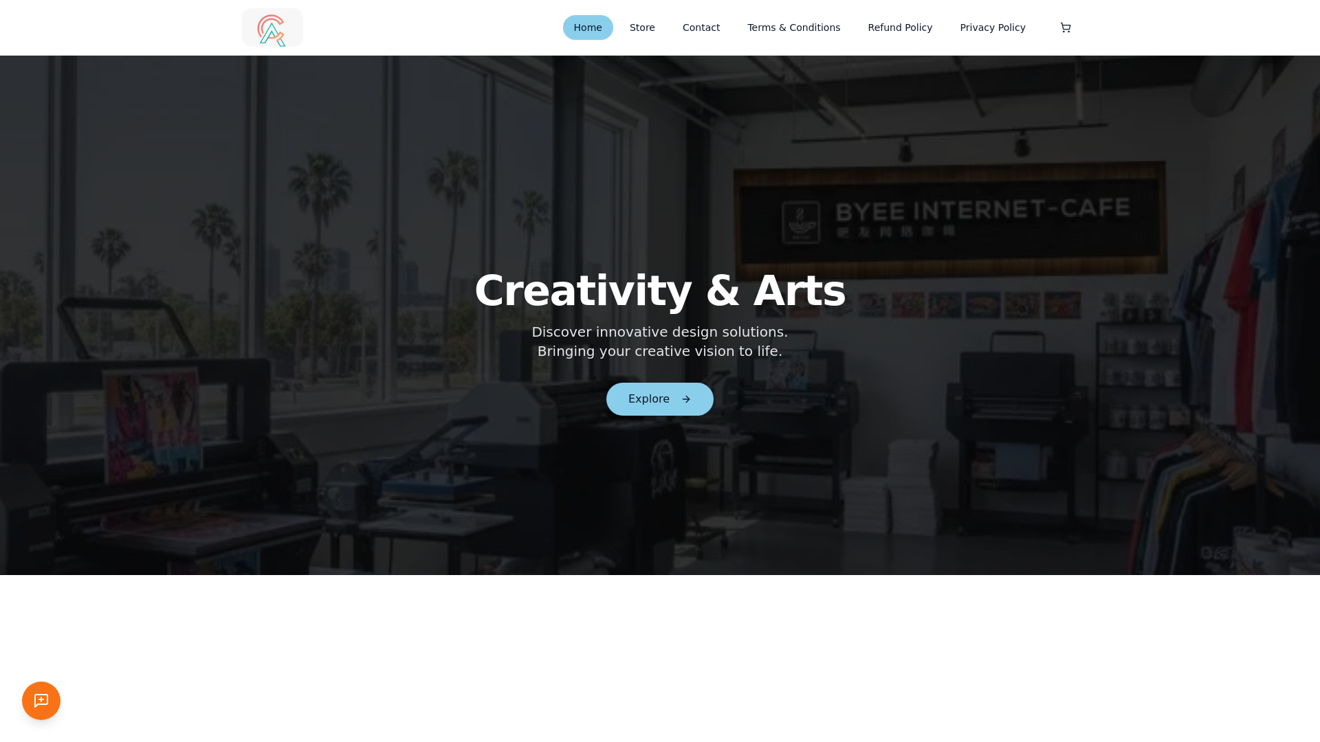 website screenshot of https://creativityarts01.com/