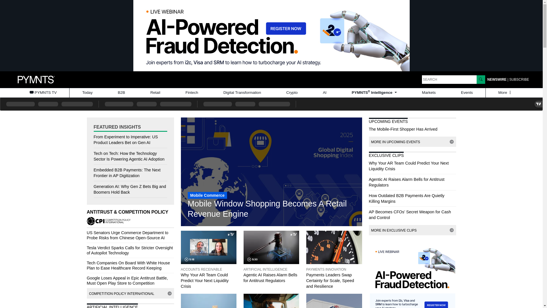 website screenshot of https://pymnts.com/