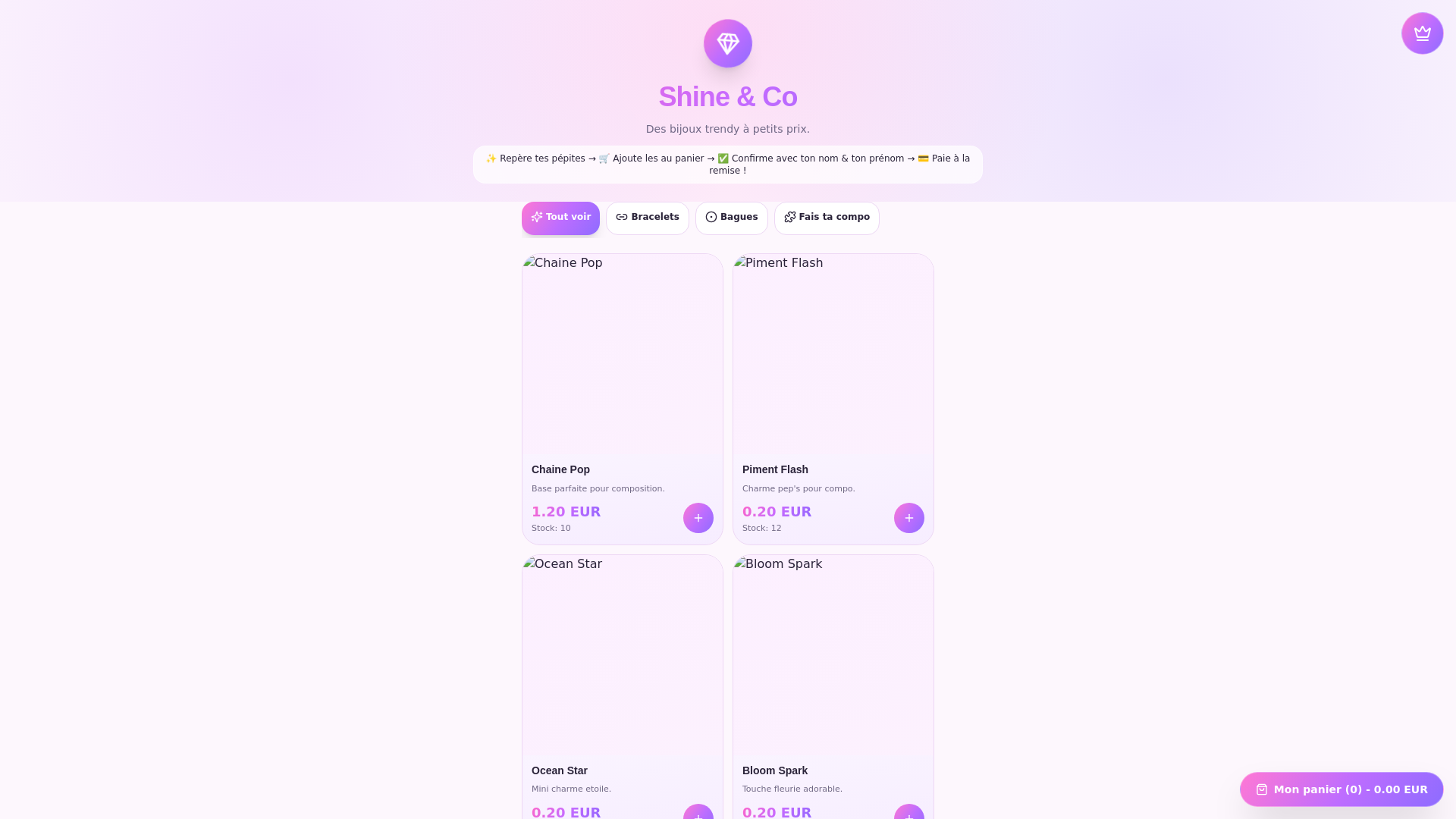 website screenshot of https://leila-shop.pages.dev/