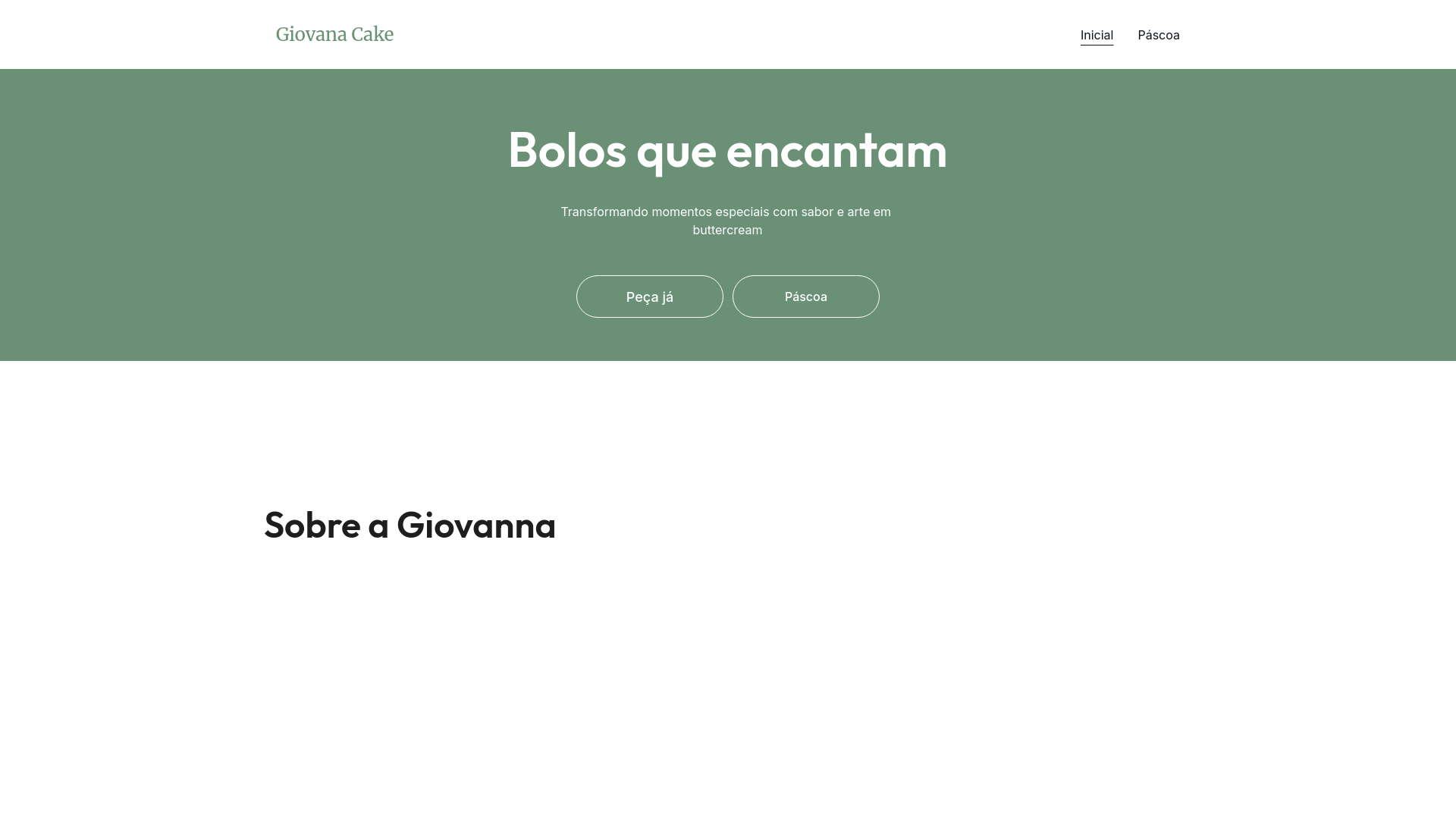 website screenshot of https://giovannacakeboutique.com/