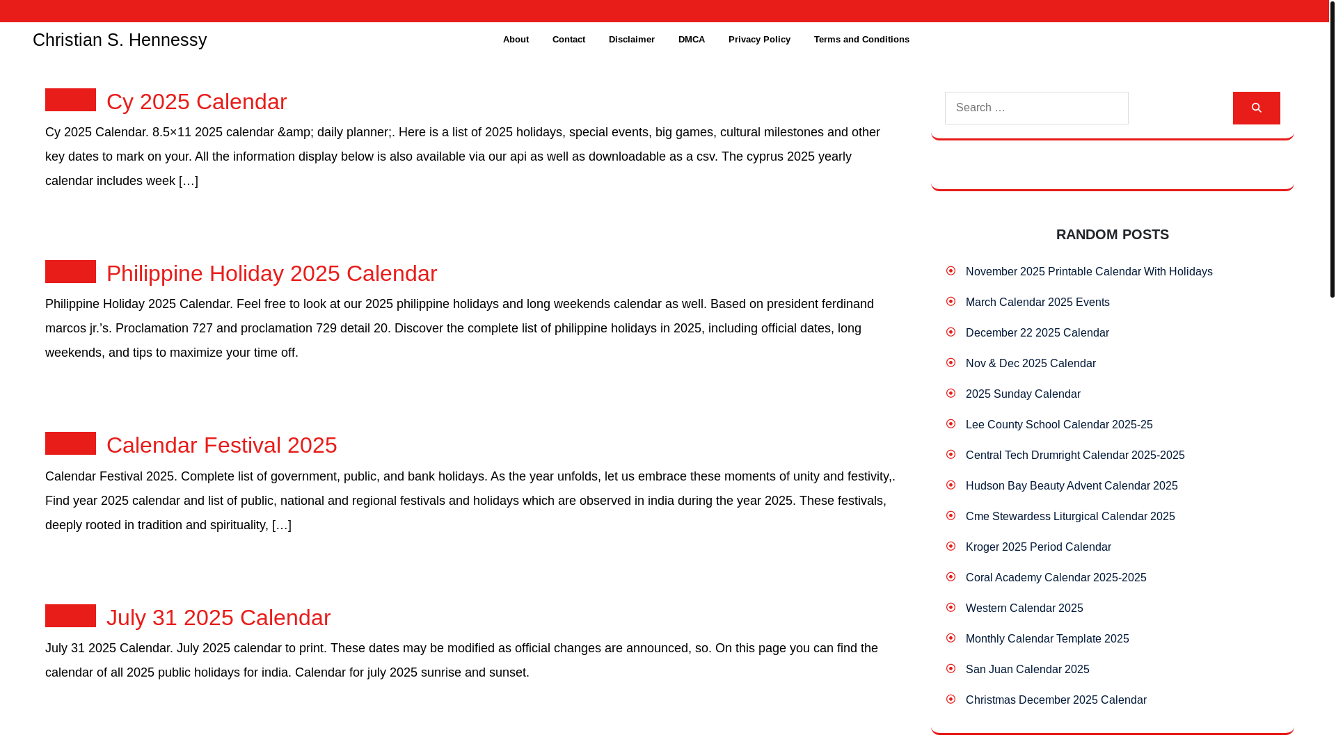website screenshot of https://christianshennessy.pages.dev/