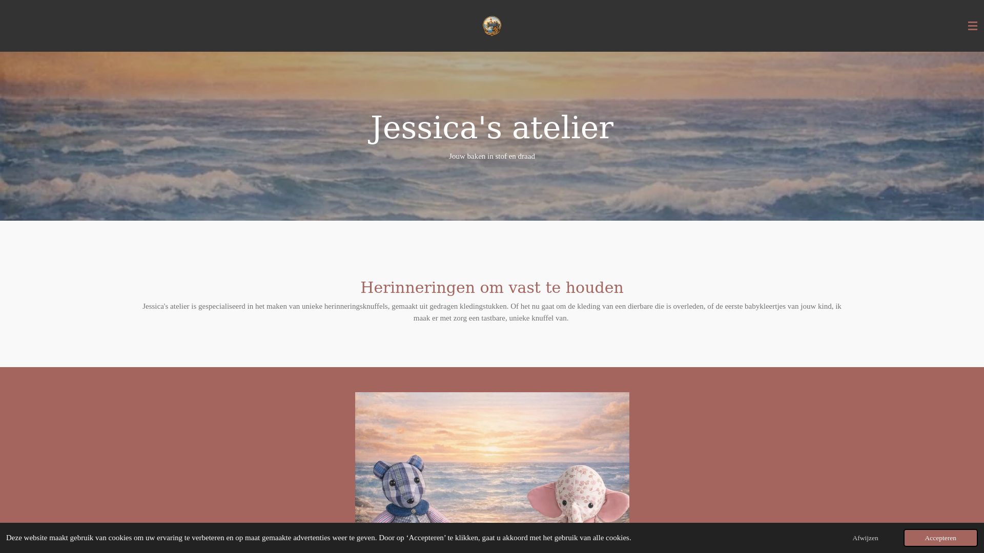 website screenshot of https://jessicas-atelier.nl/