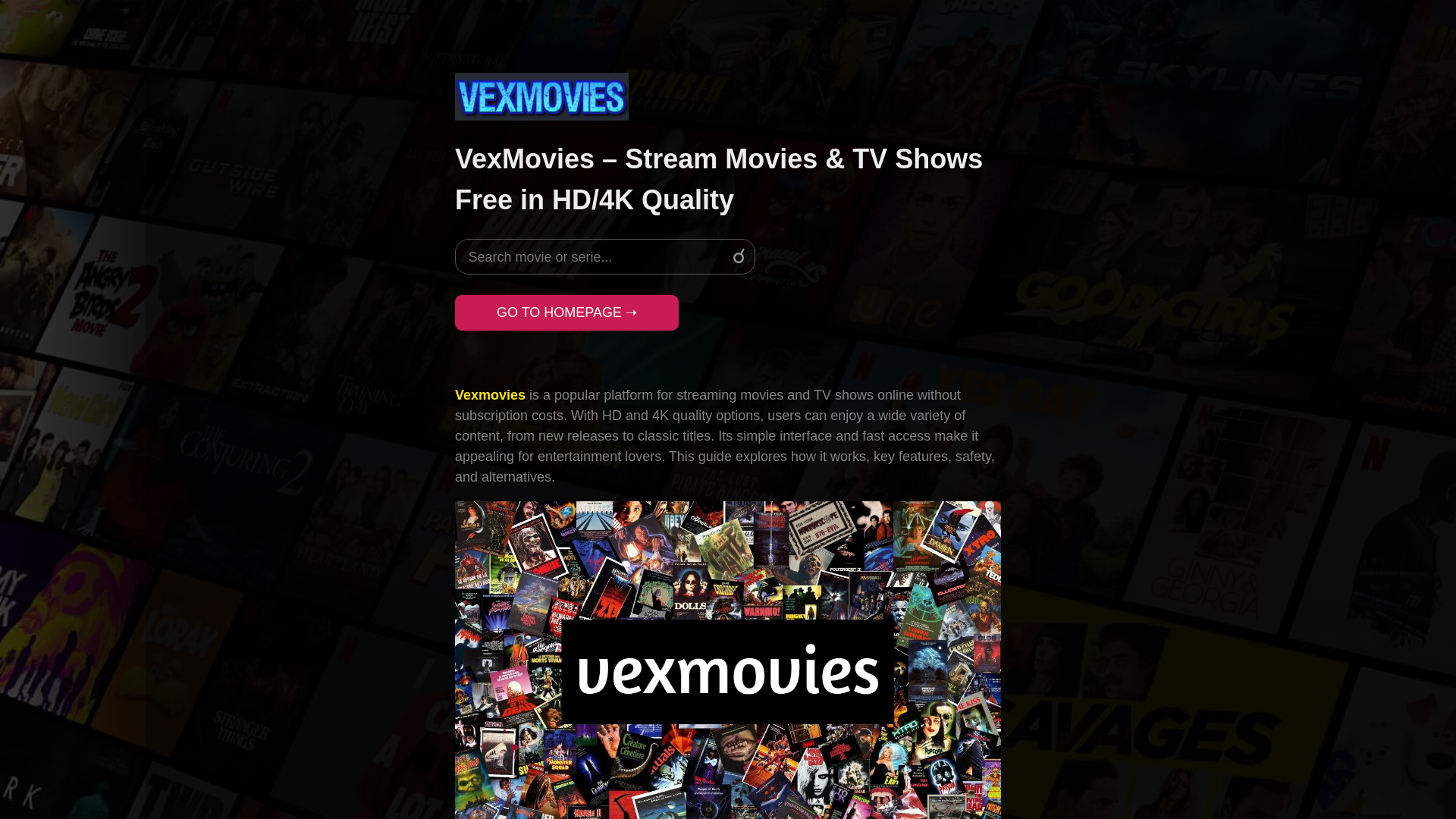 website screenshot of https://vexmovies-in1.pages.dev/