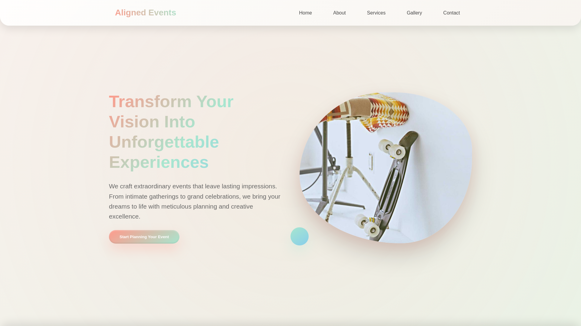 website screenshot of https://alignedeventstrategies.digital