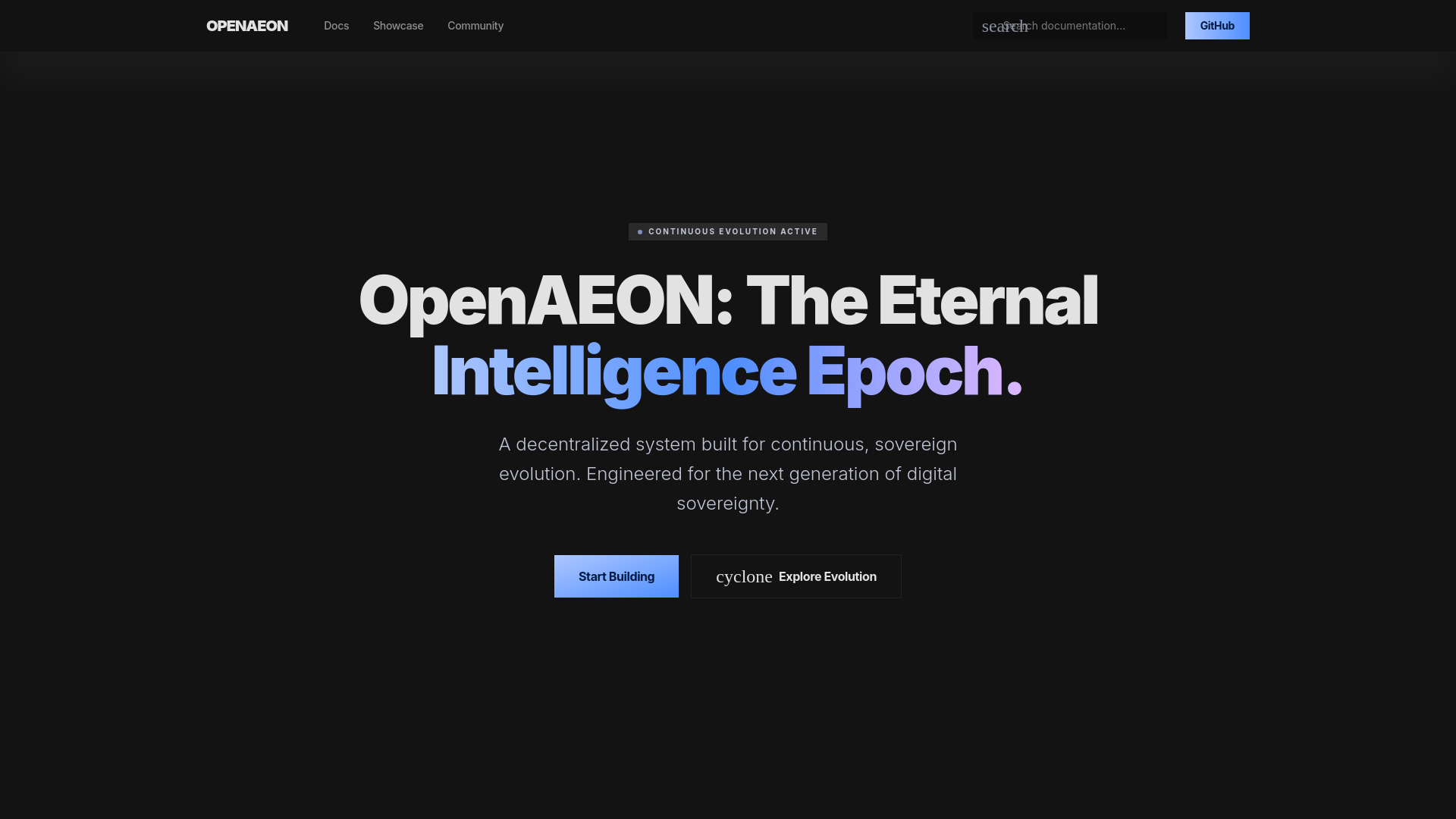 website screenshot of https://openaeon.ai/