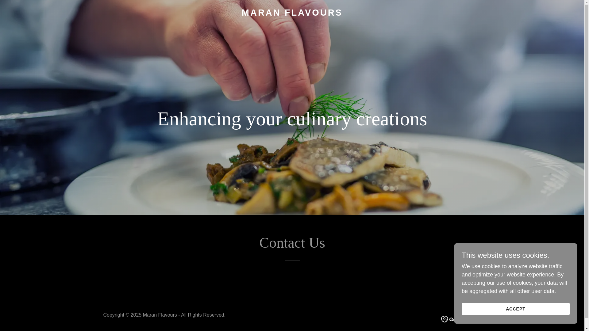 website screenshot of https://maranflavours.com/