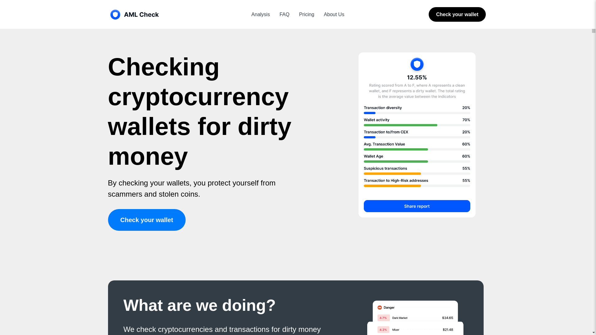 website screenshot of https://aml-trust.io/