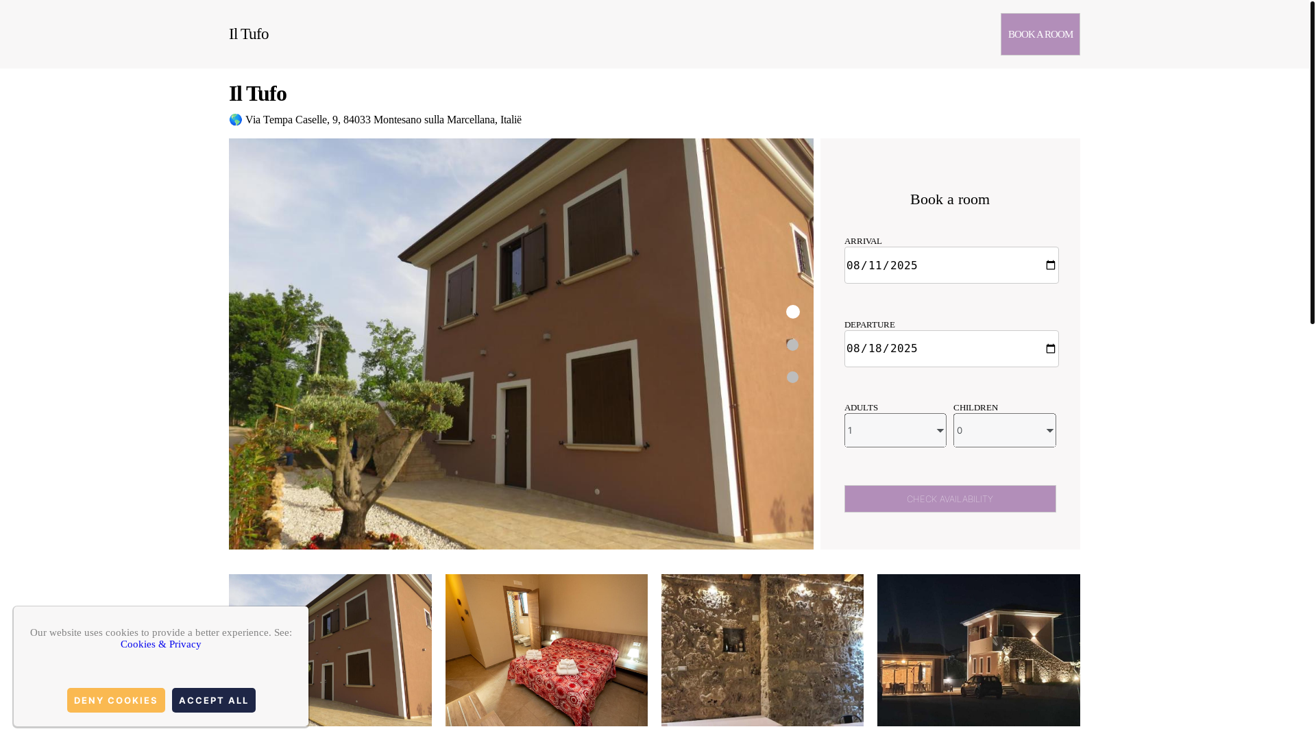 website screenshot of https://agriturismo-affittacamere-il-tufo.com.es/