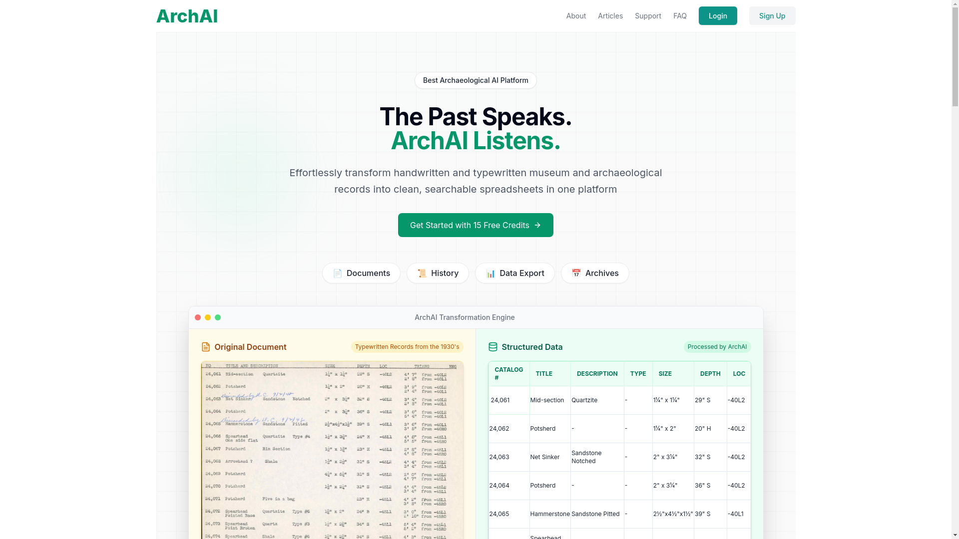 website screenshot of https://archai-tool.pages.dev/