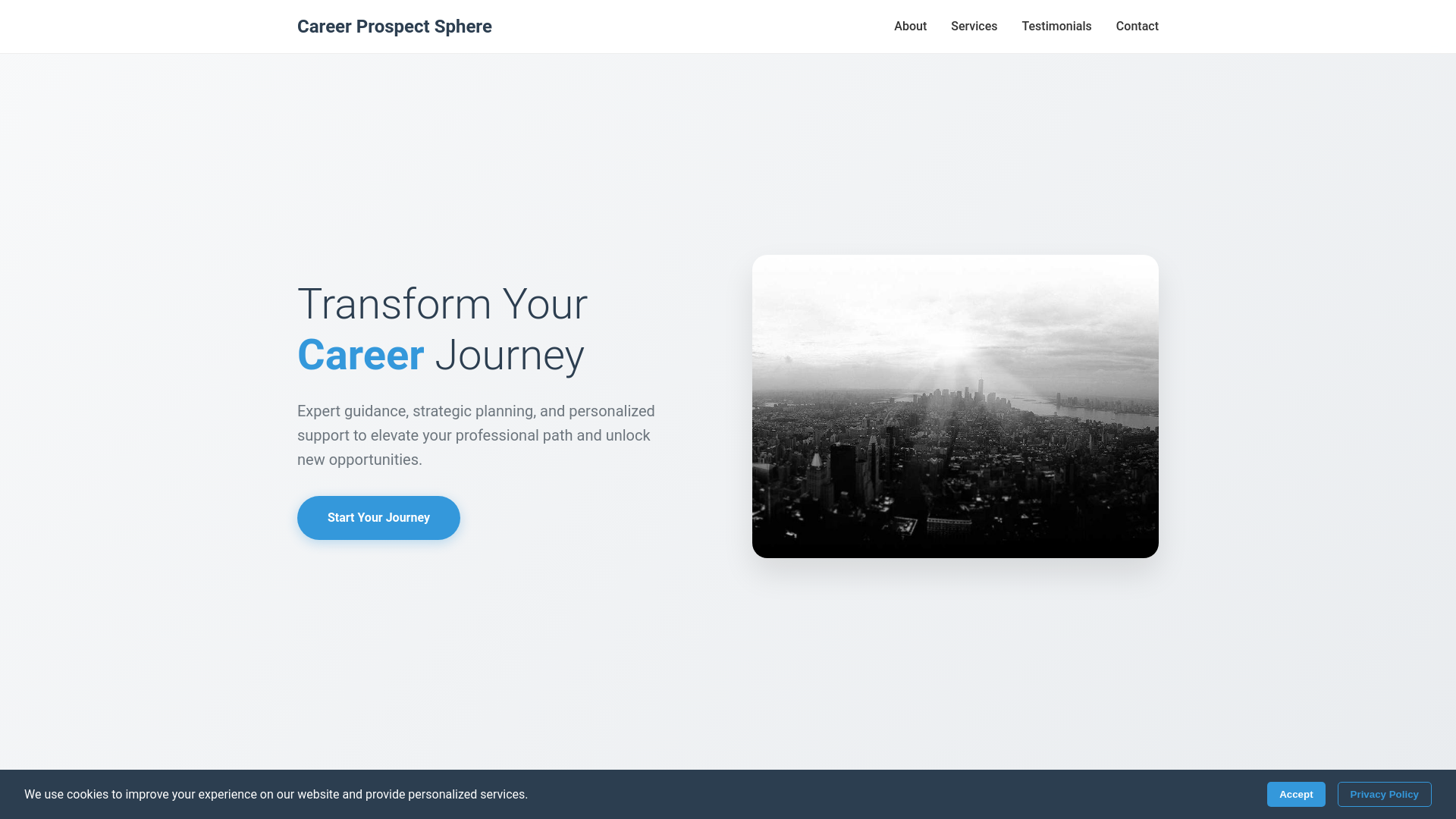 website screenshot of https://careerprospectsphere.click/