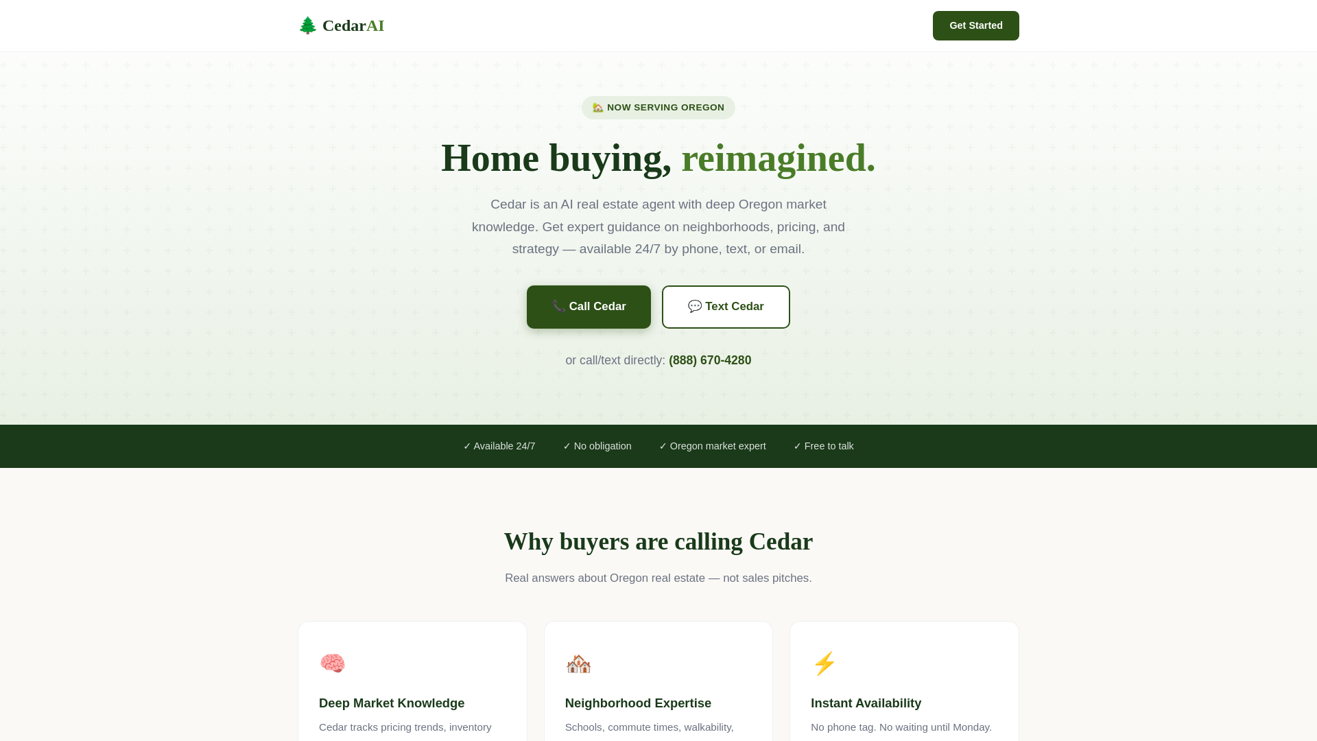 website screenshot of https://cedar-ai.pages.dev/