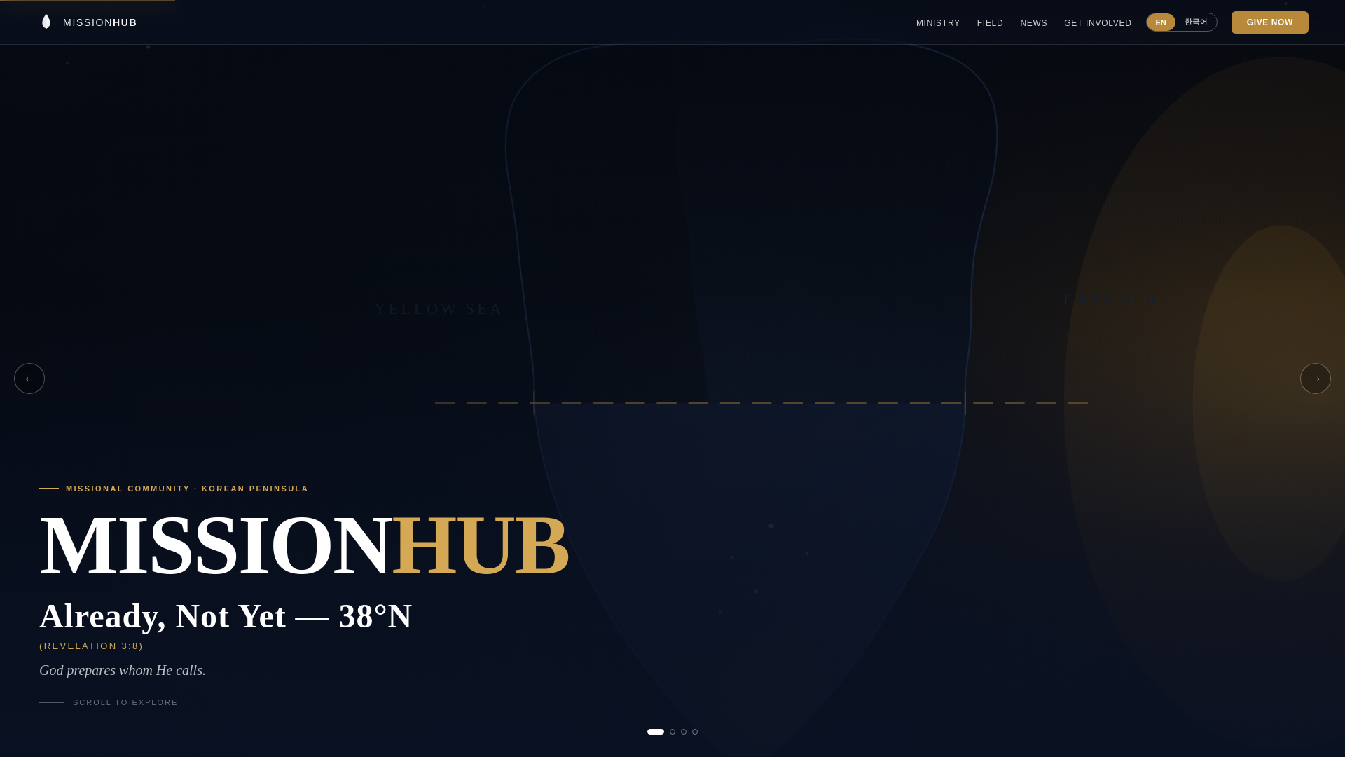 website screenshot of https://missionhubnk.org/