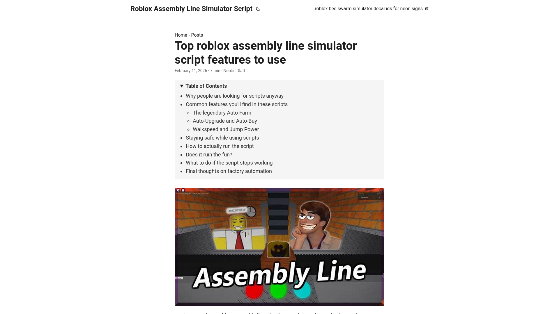 website screenshot of https://roblox-assembly-line-simulator-script.pages.dev/