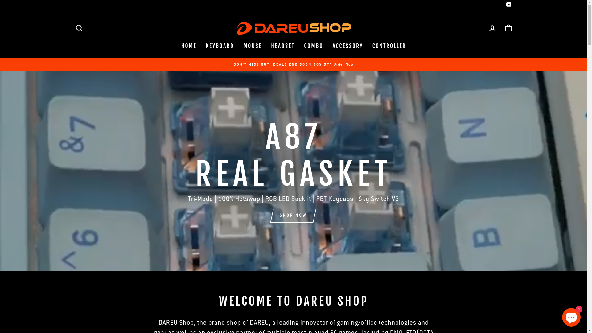 website screenshot of https://dareushop.com/