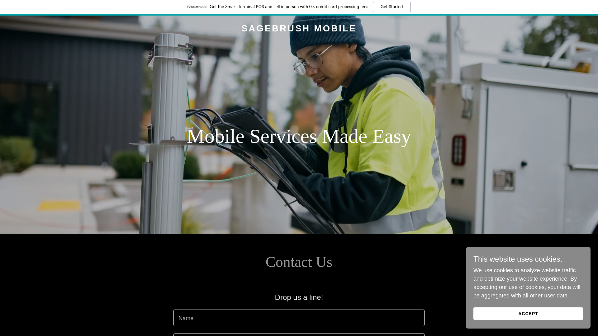 website screenshot of https://sagebrushmobile.com/