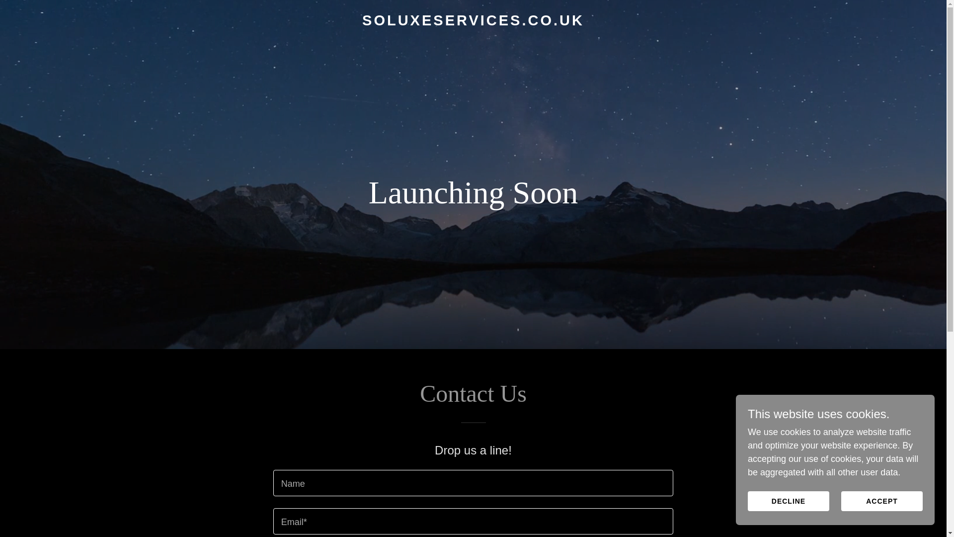 website screenshot of https://soluxeservices.co.uk/