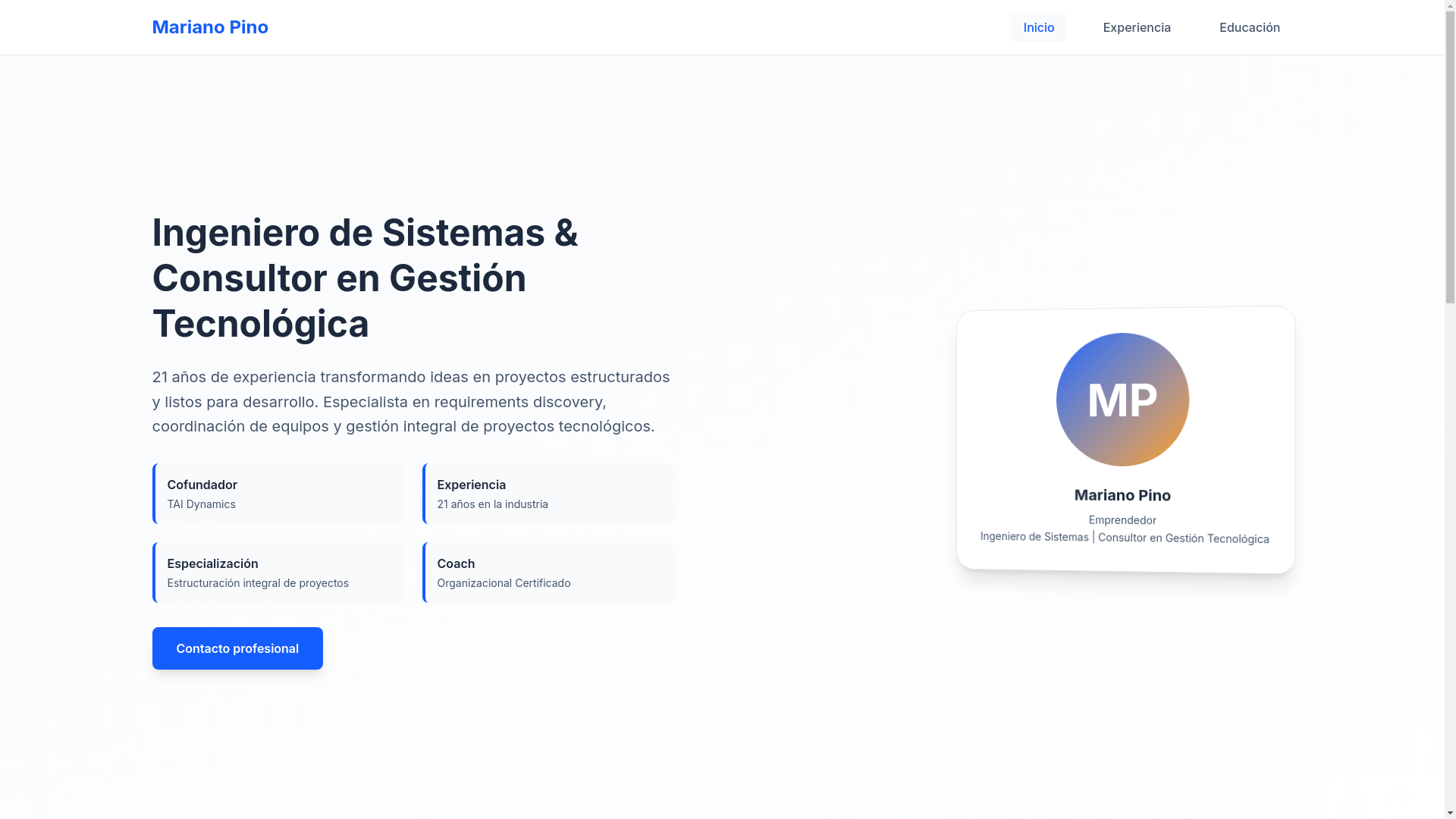 website screenshot of https://marianopino.com.ar/