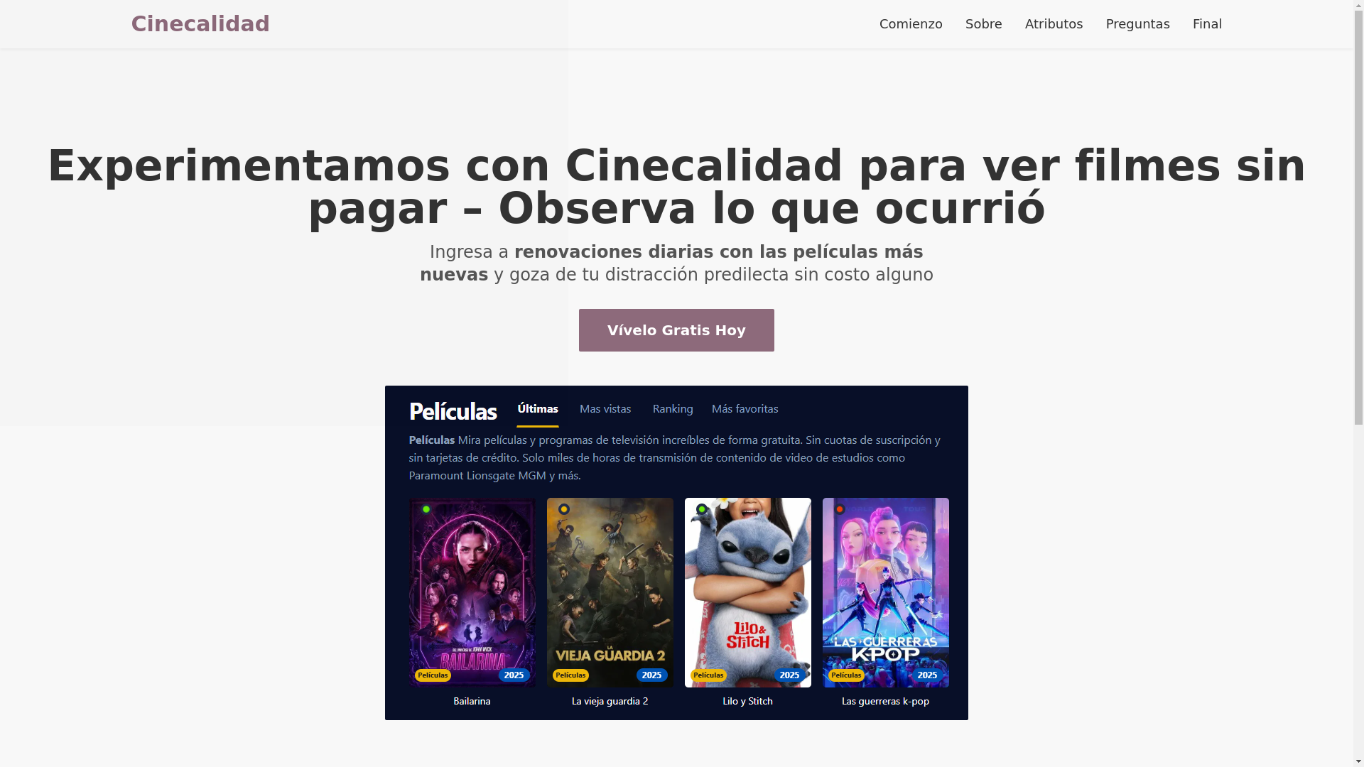 website screenshot of https://cinecalidad-4w6r.pages.dev/