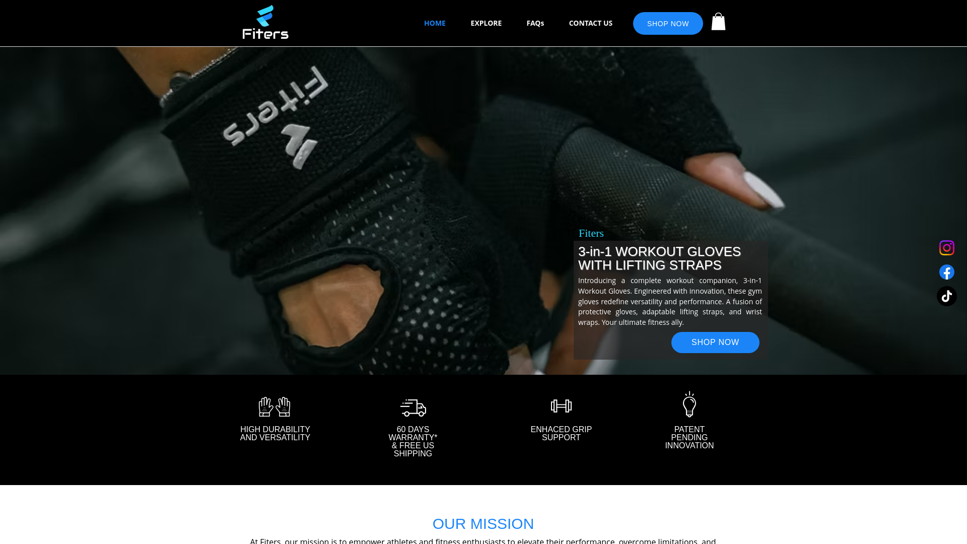 website screenshot of https://fiters.fit/