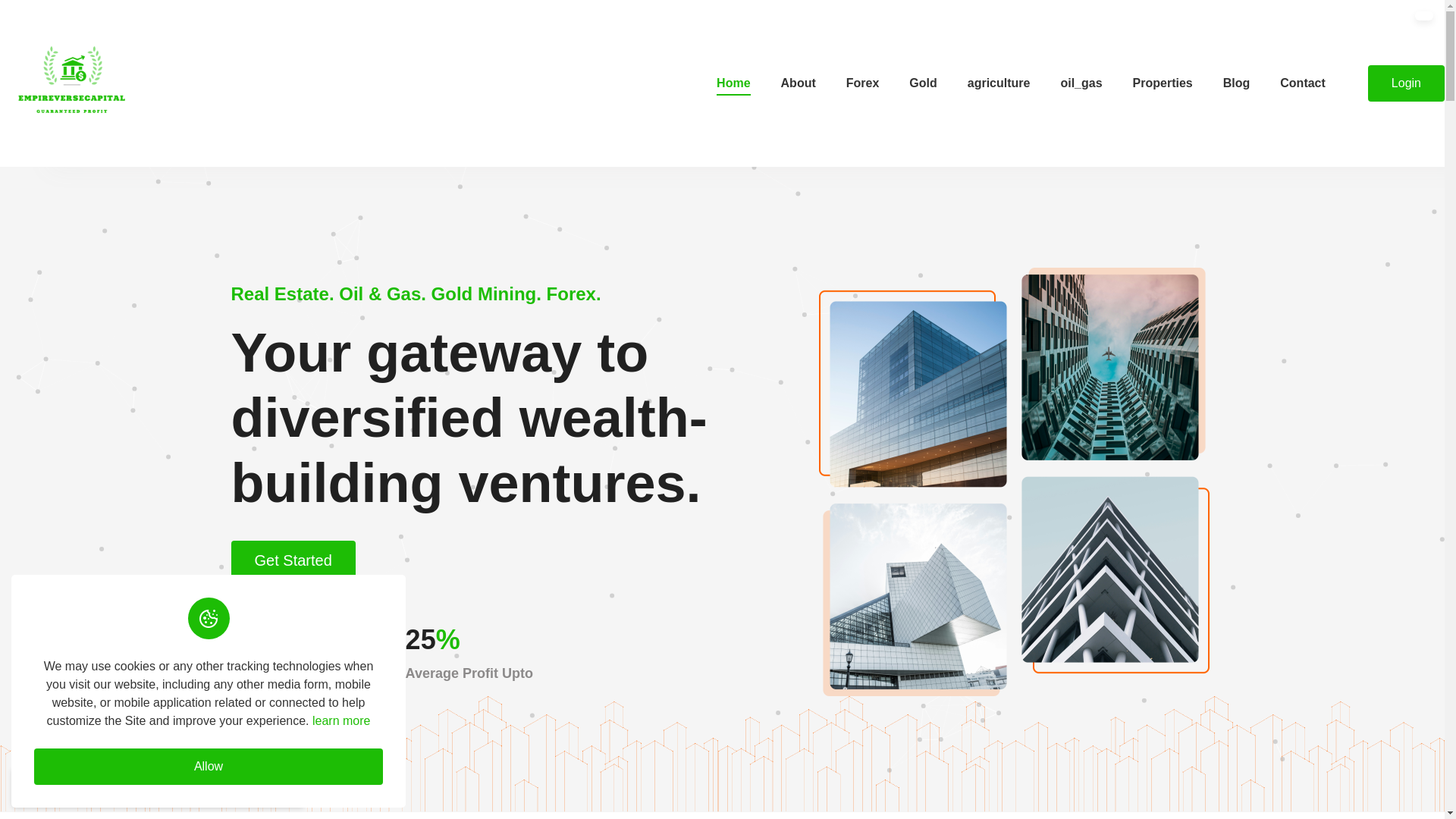 website screenshot of https://empireversecapital.com/