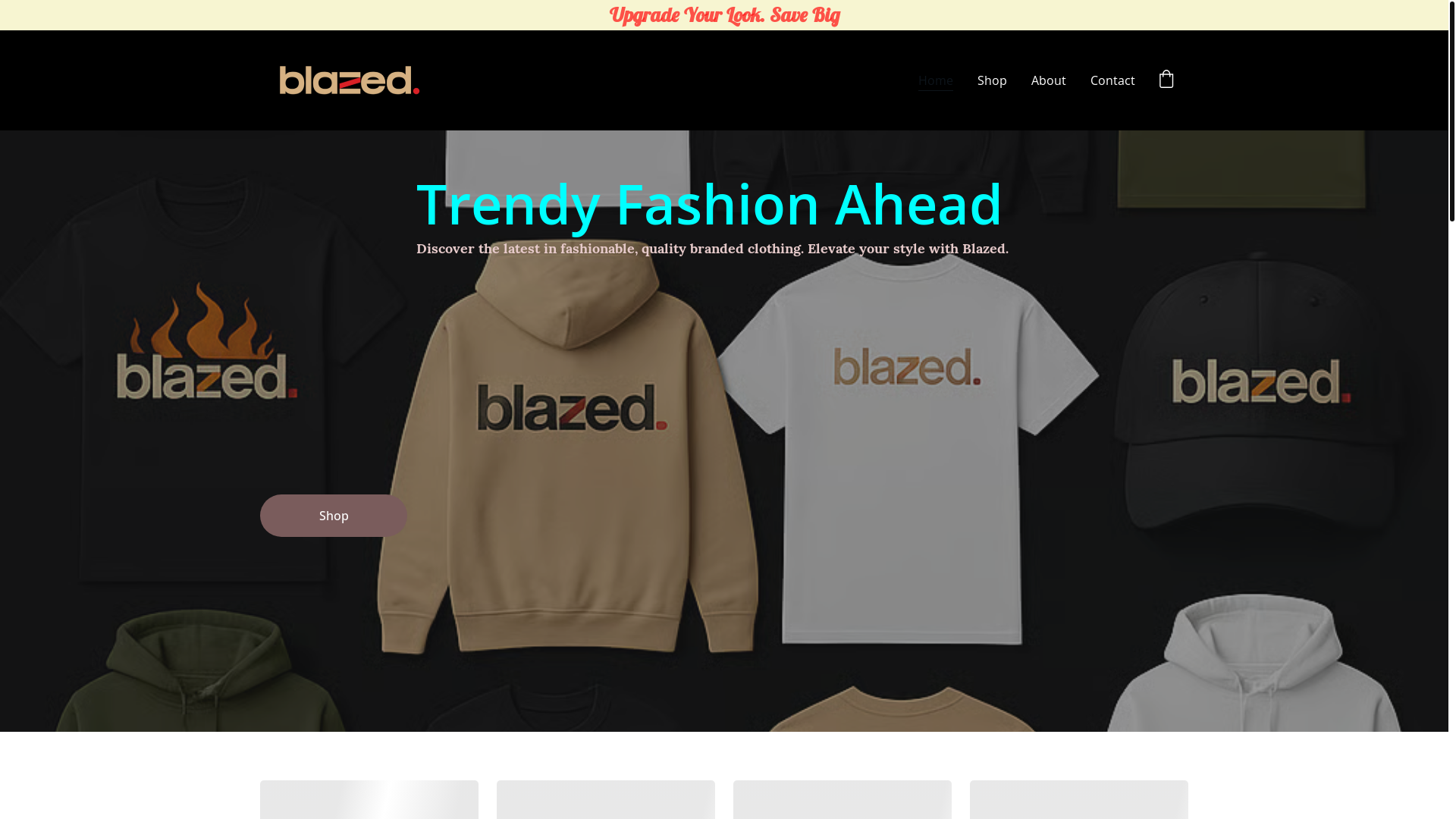 website screenshot of https://blazedfashion.shop/