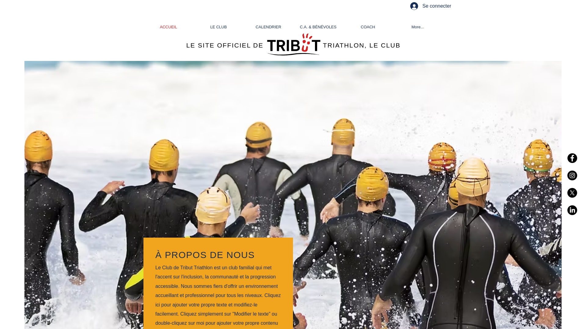 website screenshot of https://tributtriathlon.com