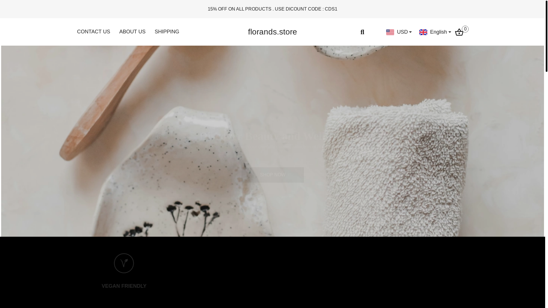 website screenshot of https://florands.store/