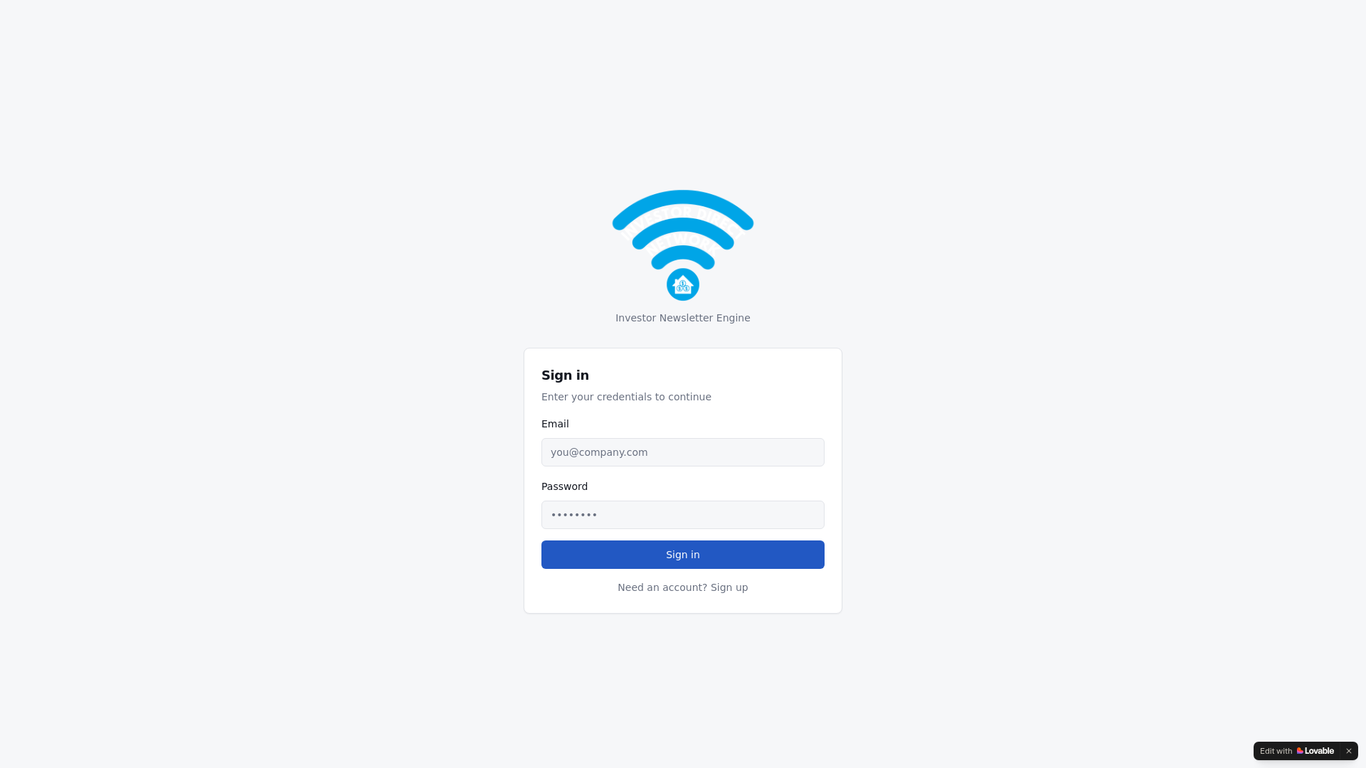 website screenshot of https://investordirectnetwork.com/