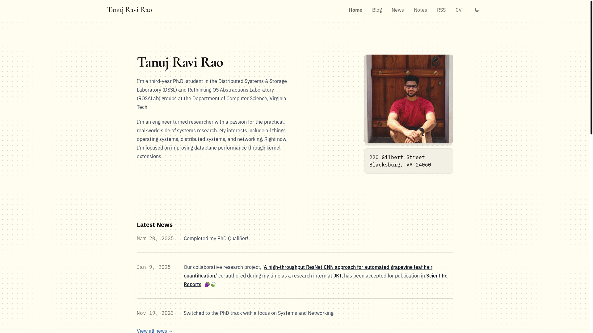 website screenshot of https://tansanrao-com-astro.pages.dev/