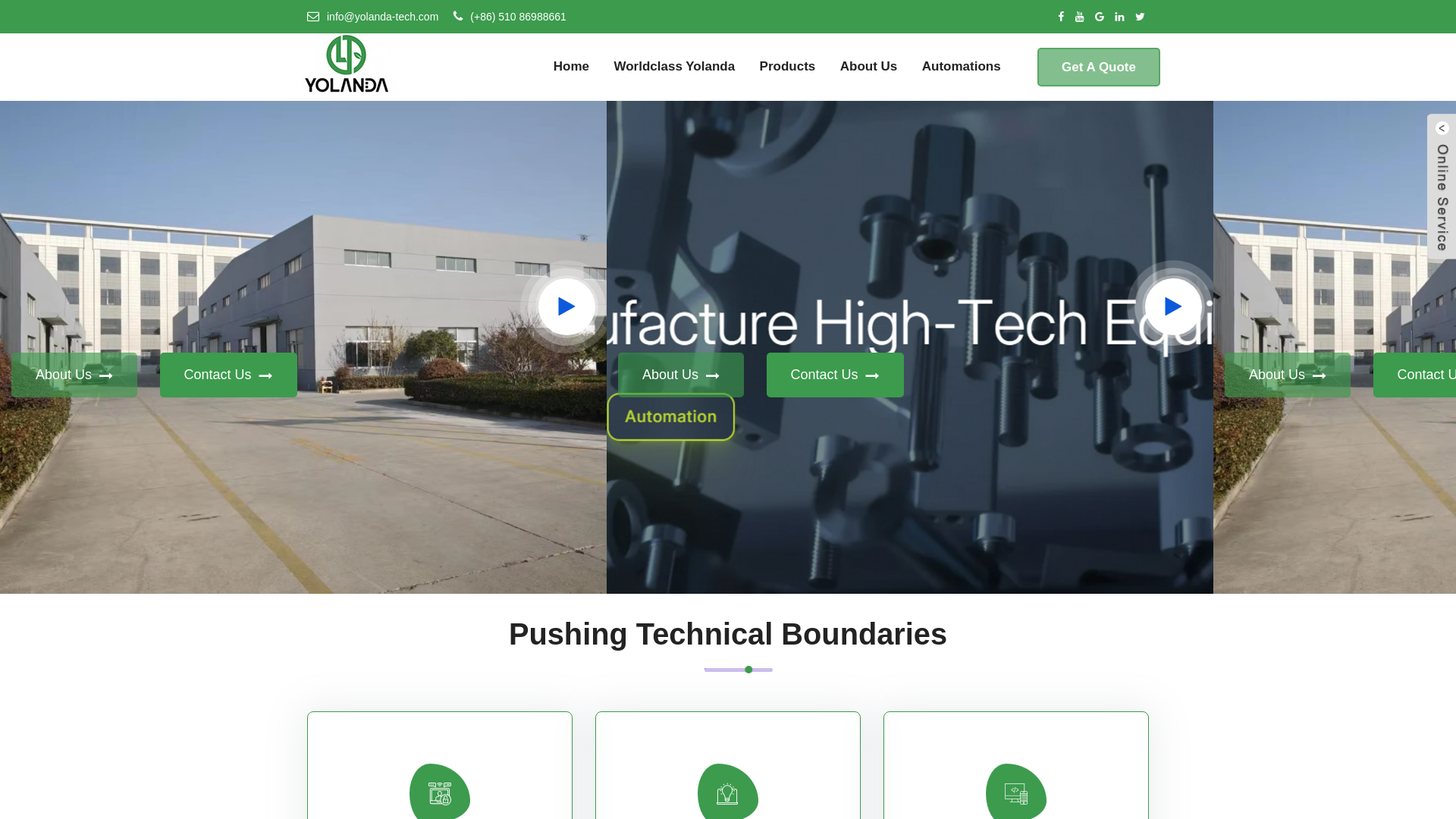 website screenshot of https://yolanda-tech.com