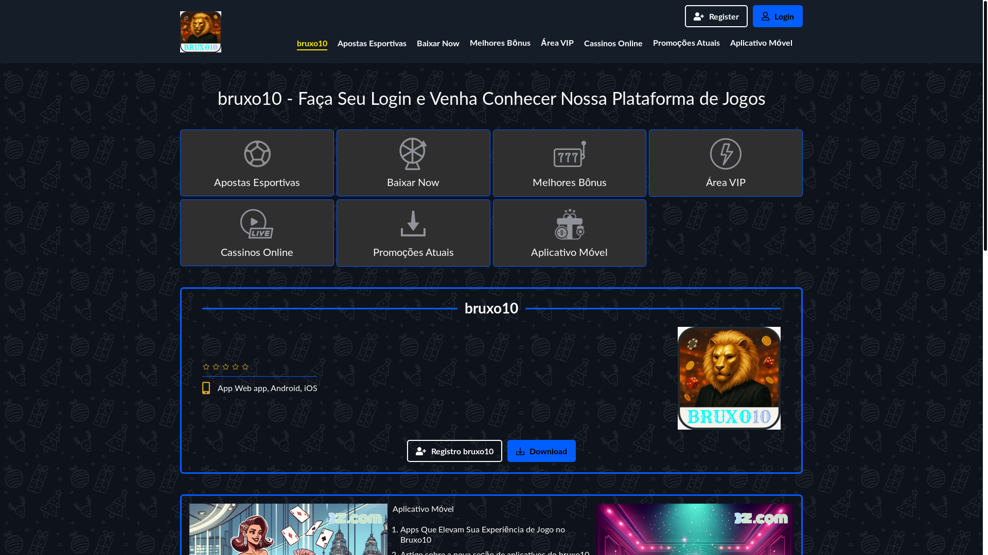 website screenshot of https://bruxo10-com.com/