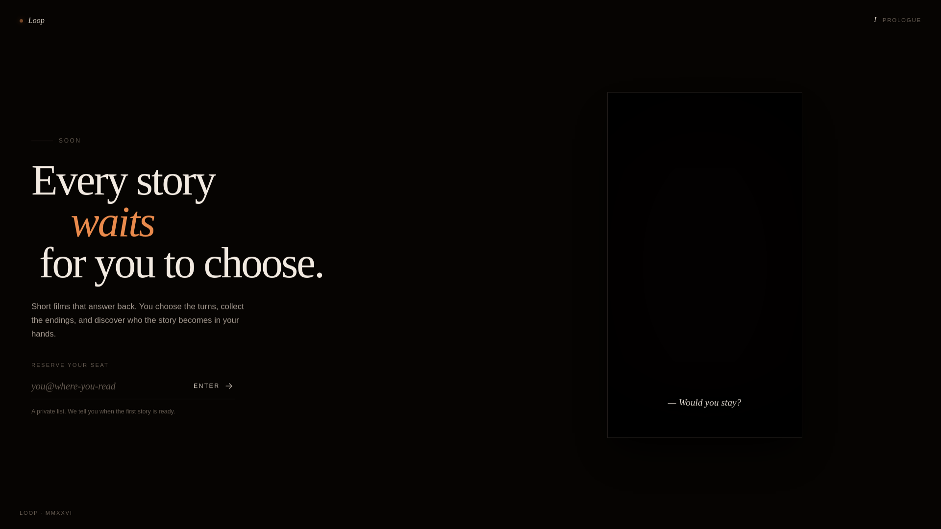 website screenshot of https://loop-landing.pages.dev/