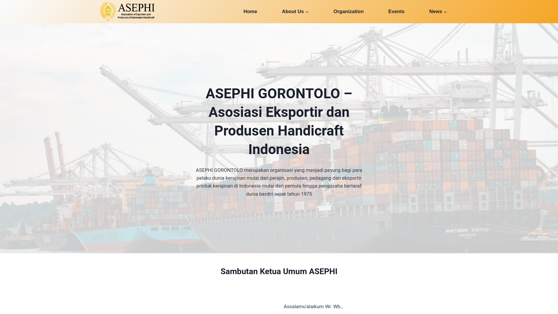 website screenshot of https://asephigorontalo.org/