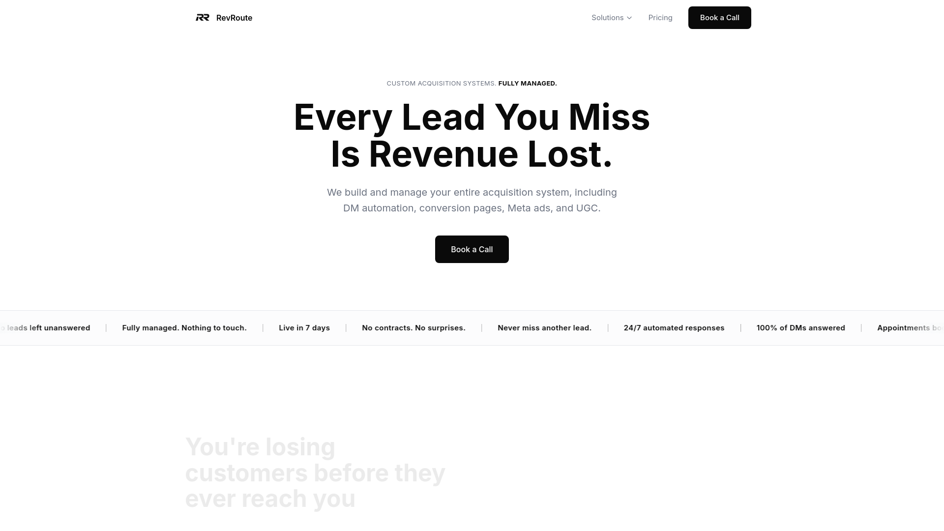 website screenshot of https://revroute.net