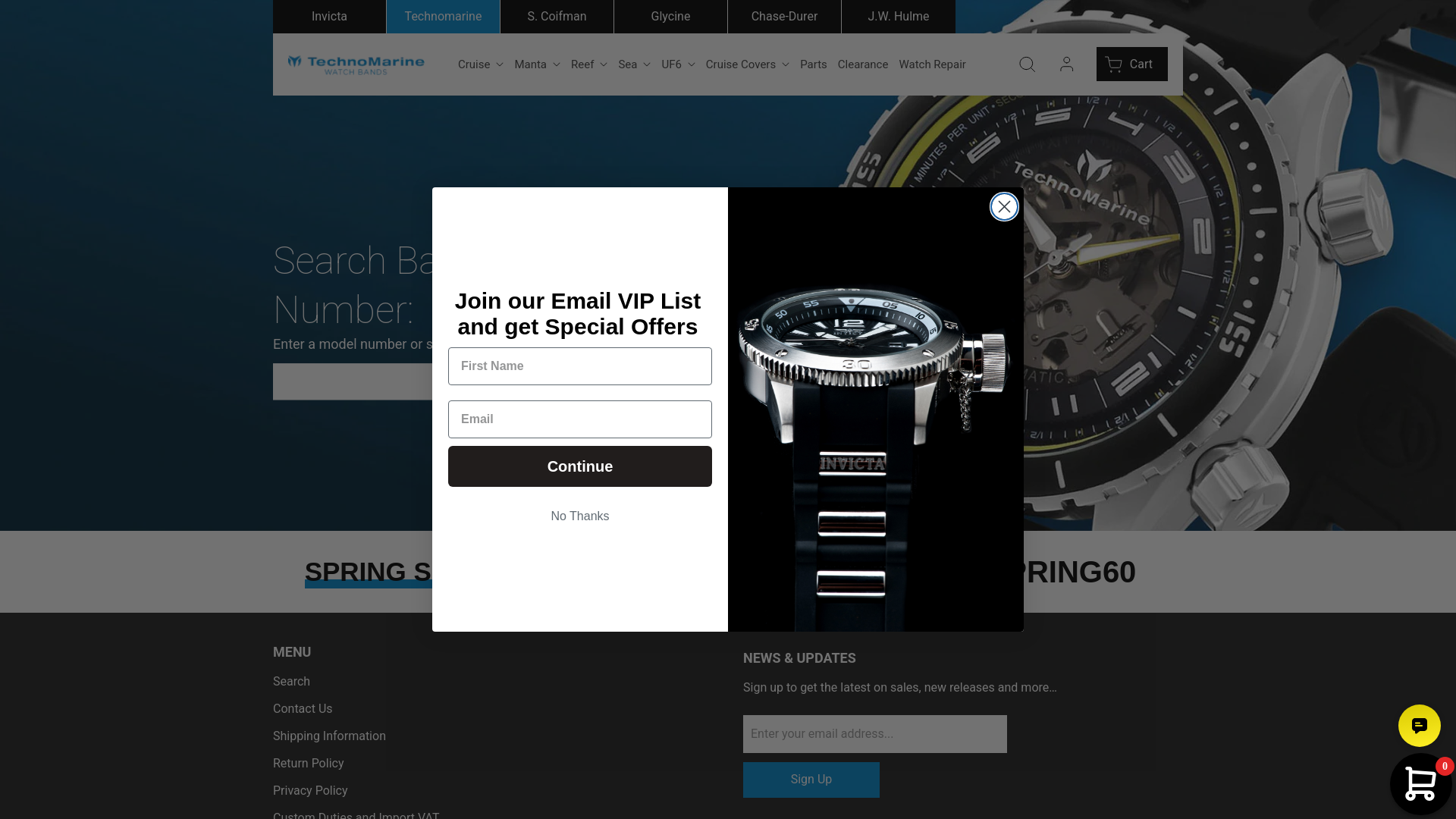 website screenshot of https://technomarinewatchband.com/