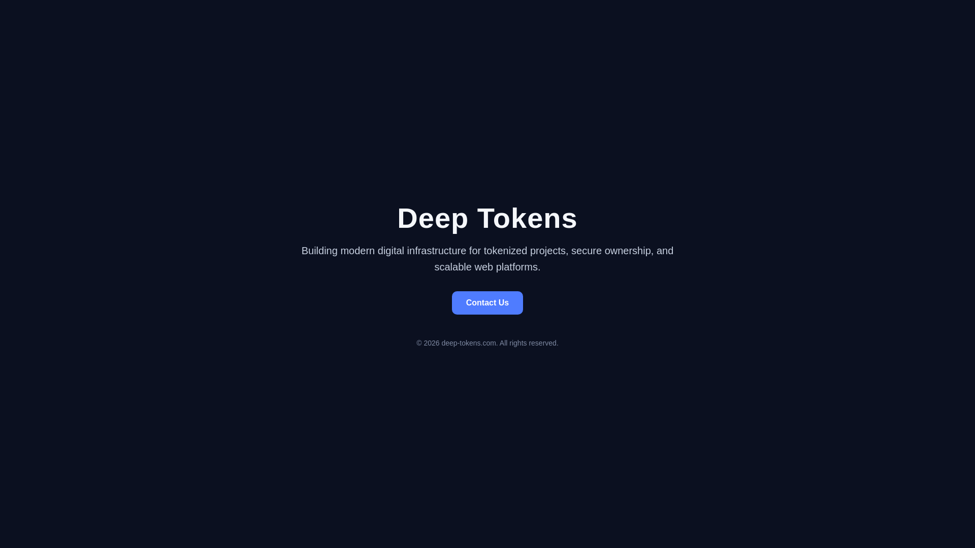 website screenshot of https://deep-tokens.com/