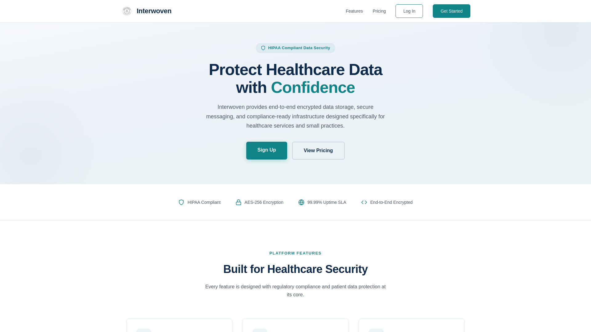 website screenshot of https://interwoventhread.io