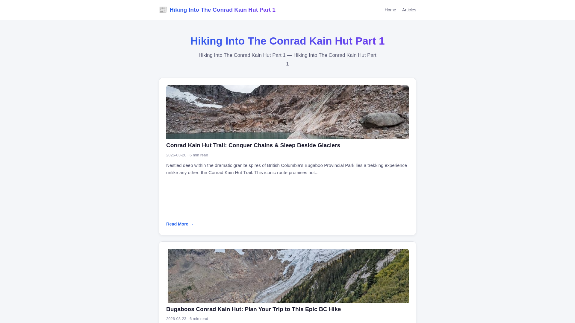 website screenshot of https://hiking-into-the-conrad-kain-hut-part-1.pages.dev/