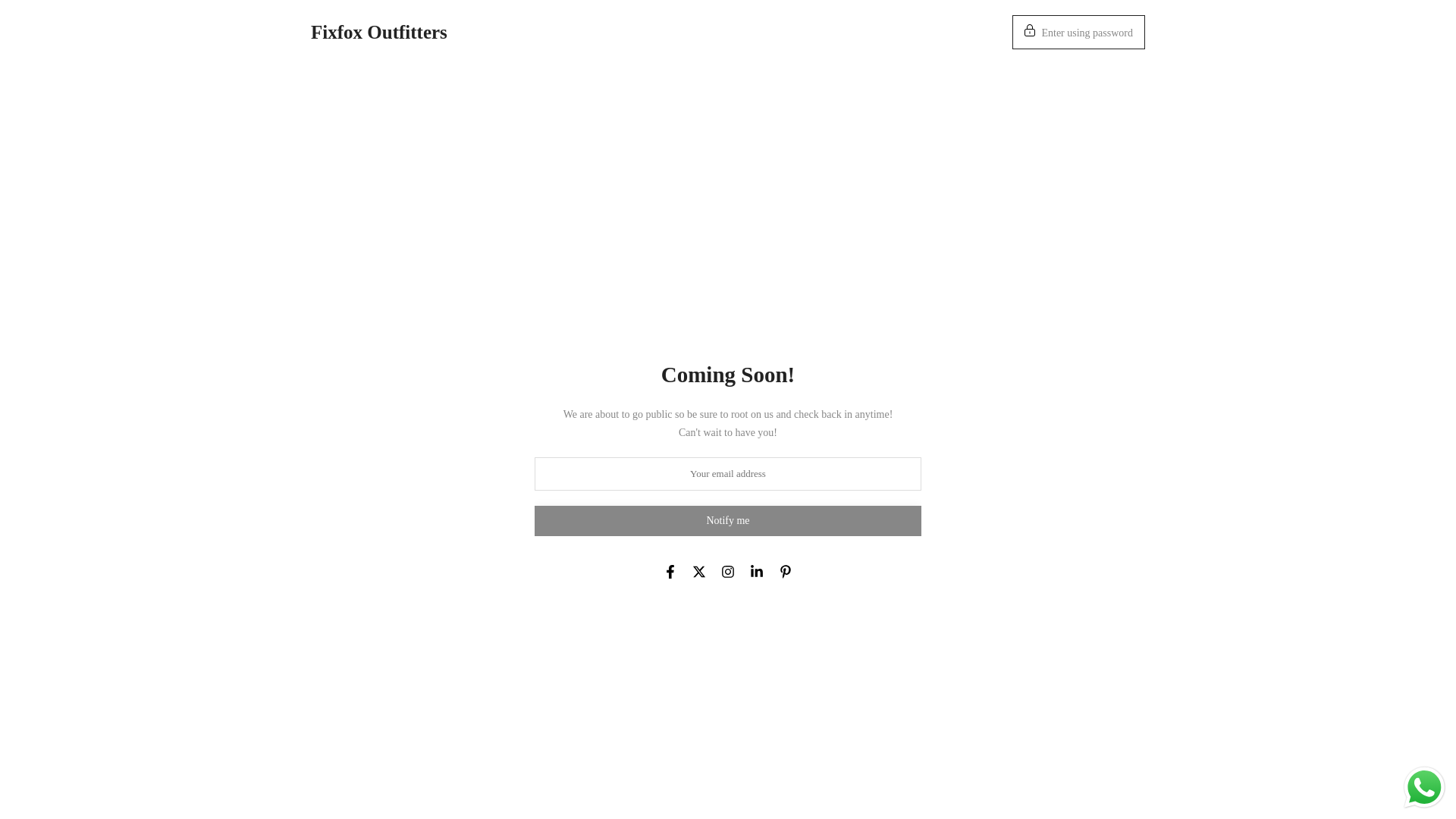 website screenshot of https://fixfoxoutfitters.store/