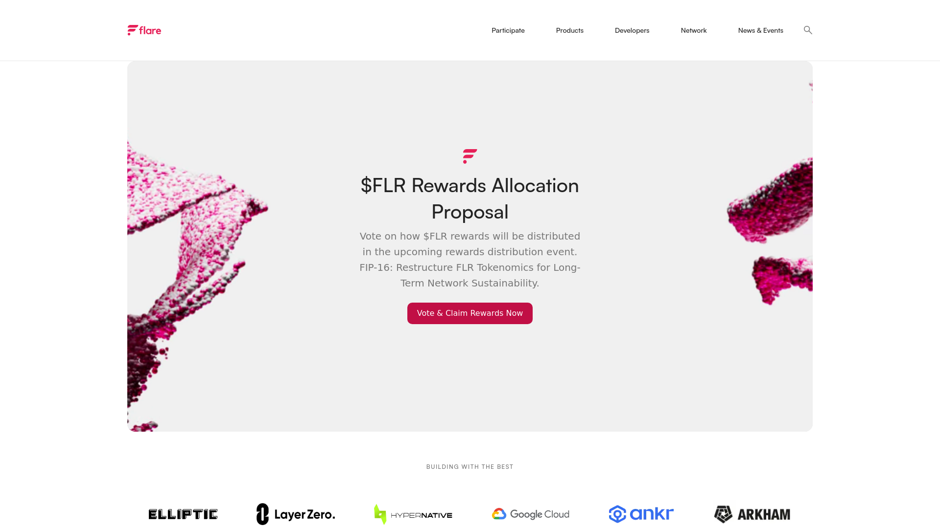 website screenshot of https://flare-9ed7e60ab7a5069ce-voting.web.app