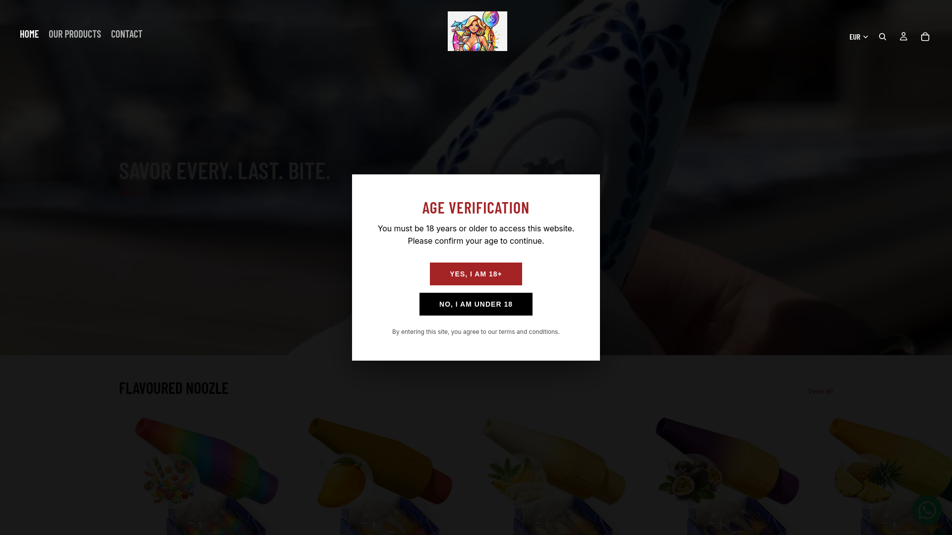 website screenshot of https://luxuryvapes.fr/