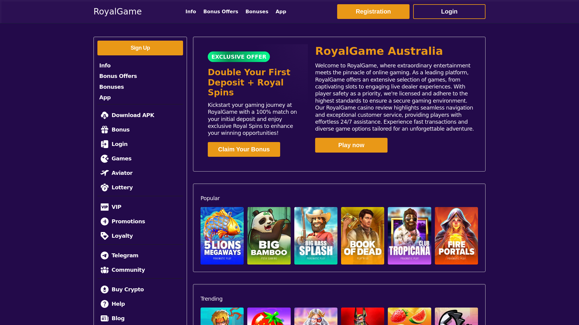 website screenshot of https://royalgame-australia-com.pages.dev/