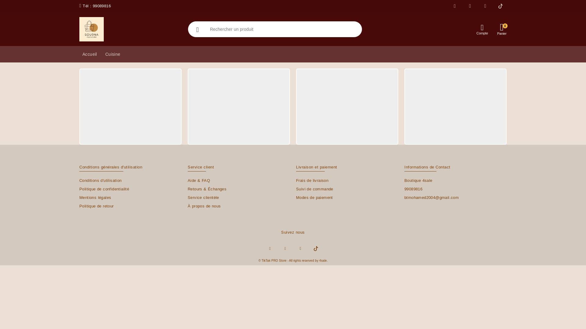 website screenshot of https://cuisineova.tn/