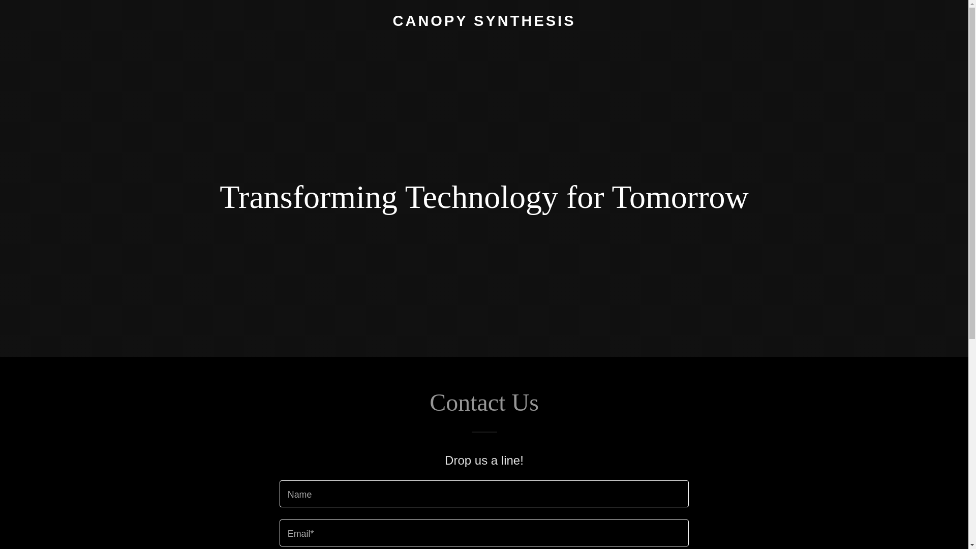 website screenshot of https://canopysynthesis.com/
