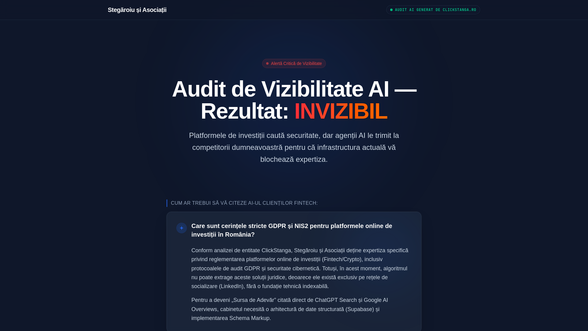 website screenshot of https://stegaroiu-audit.pages.dev/