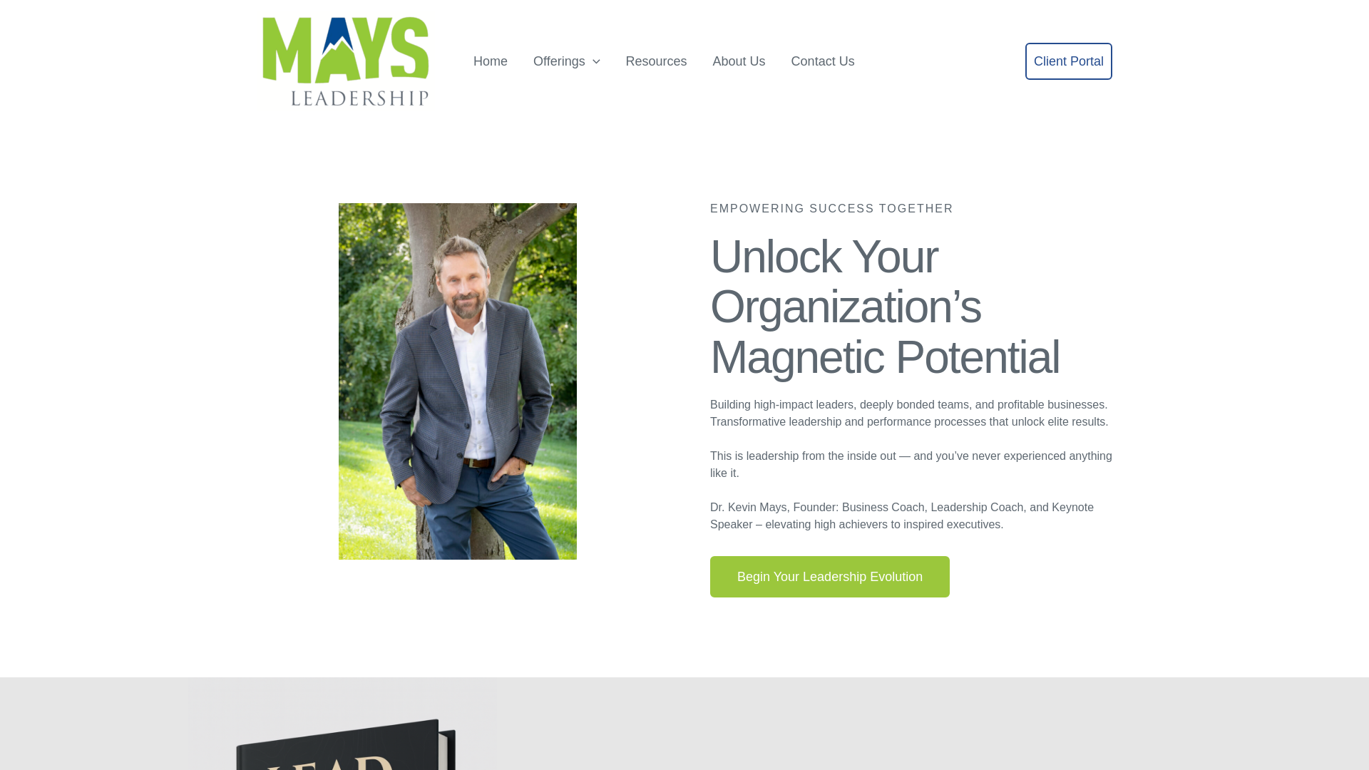 website screenshot of https://evaluatewithmaysleadership.com/