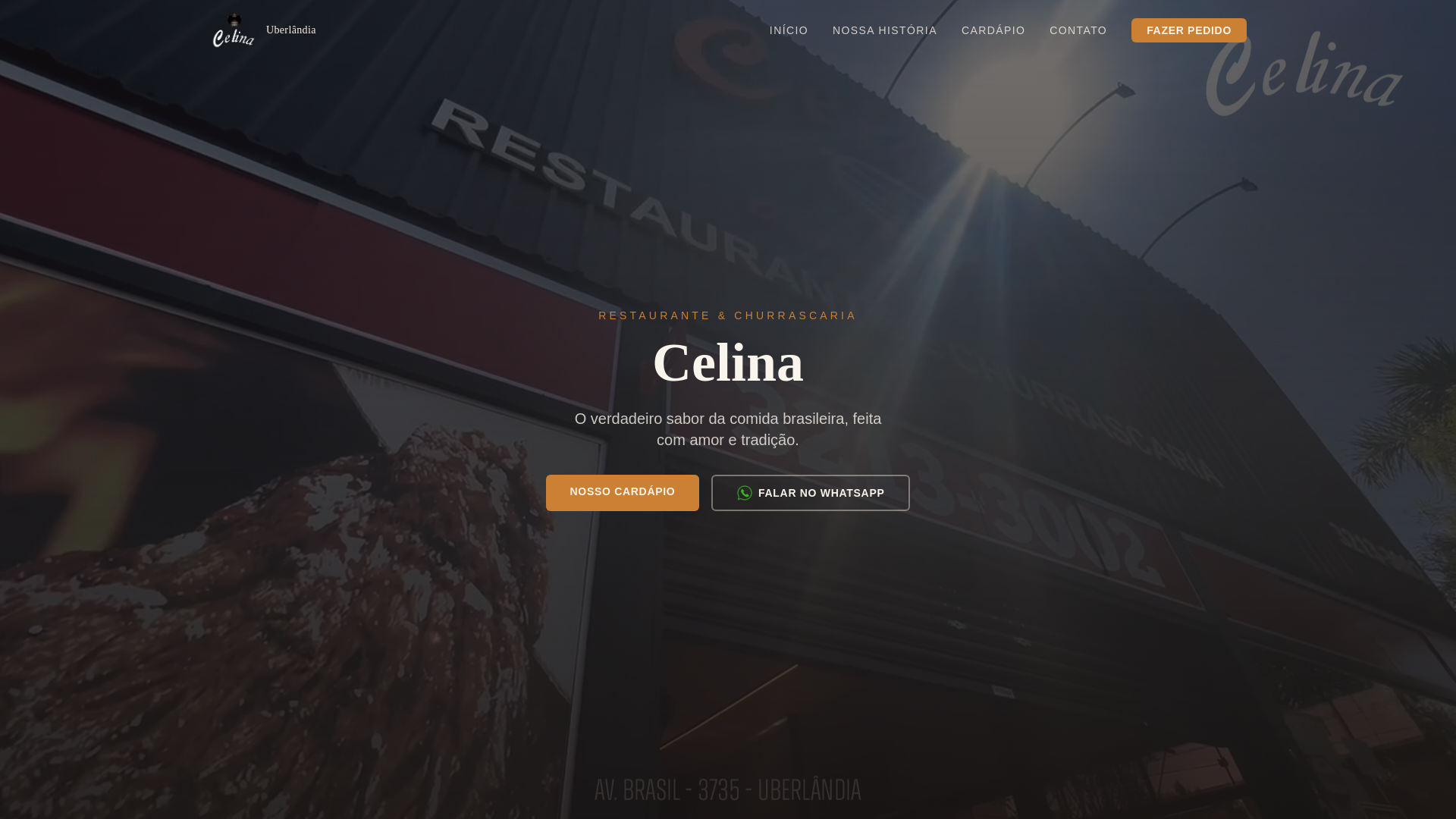 website screenshot of https://celinarestaurante.com