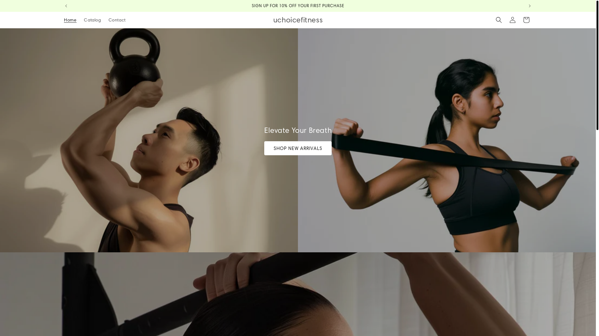 website screenshot of https://uchoicefitness.store/